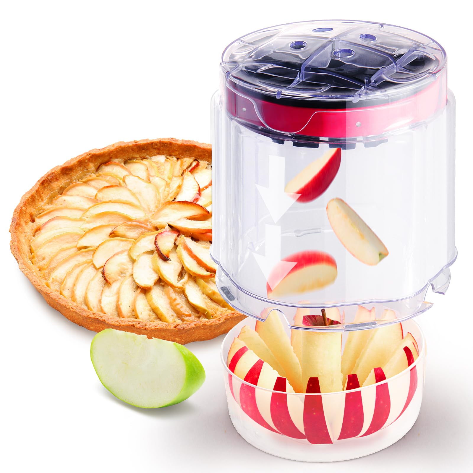 Newness Apple Slicer 5.12 inch extralarge design for quick prep of large apples