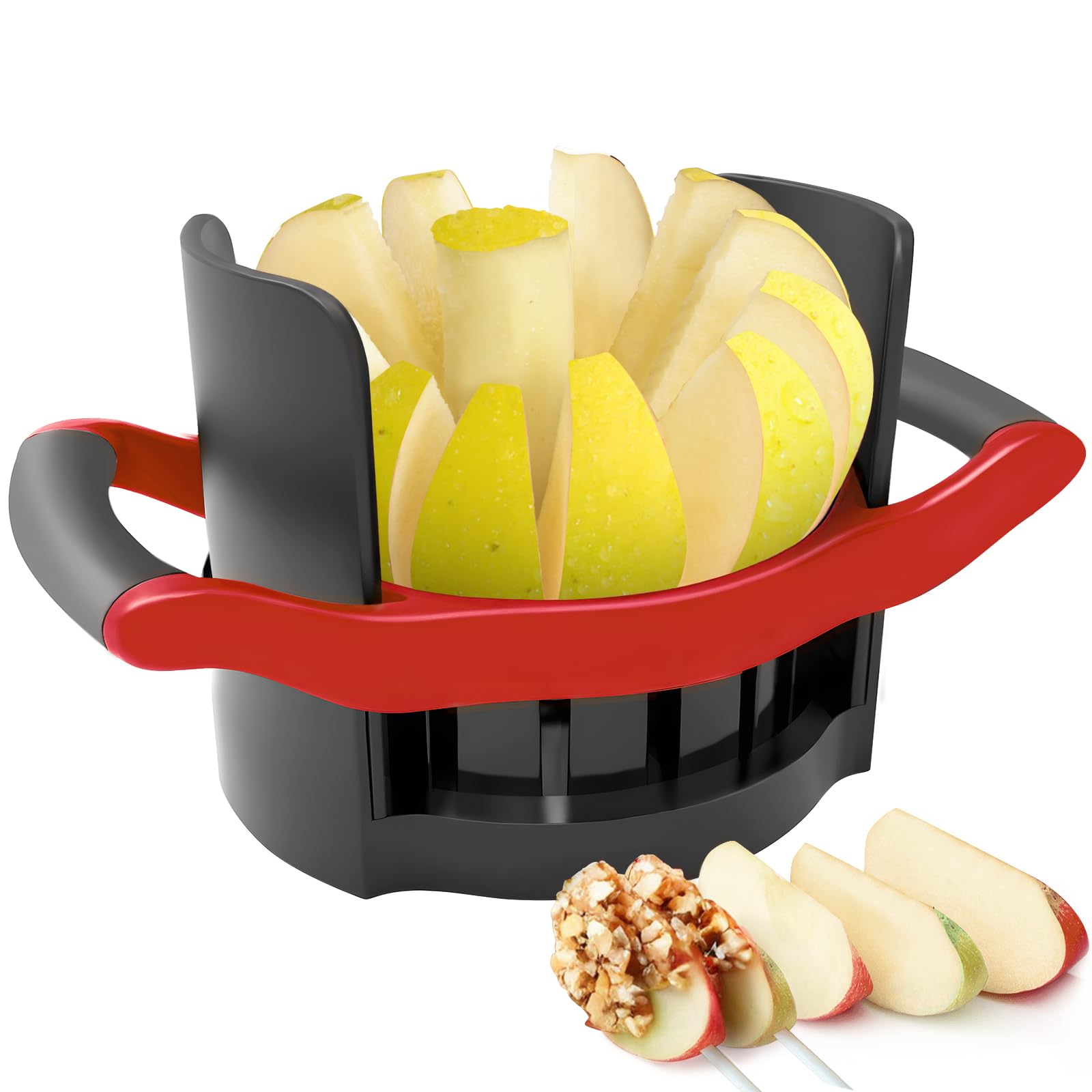 Newness apple slicer with large 5.12-inch base for even slices