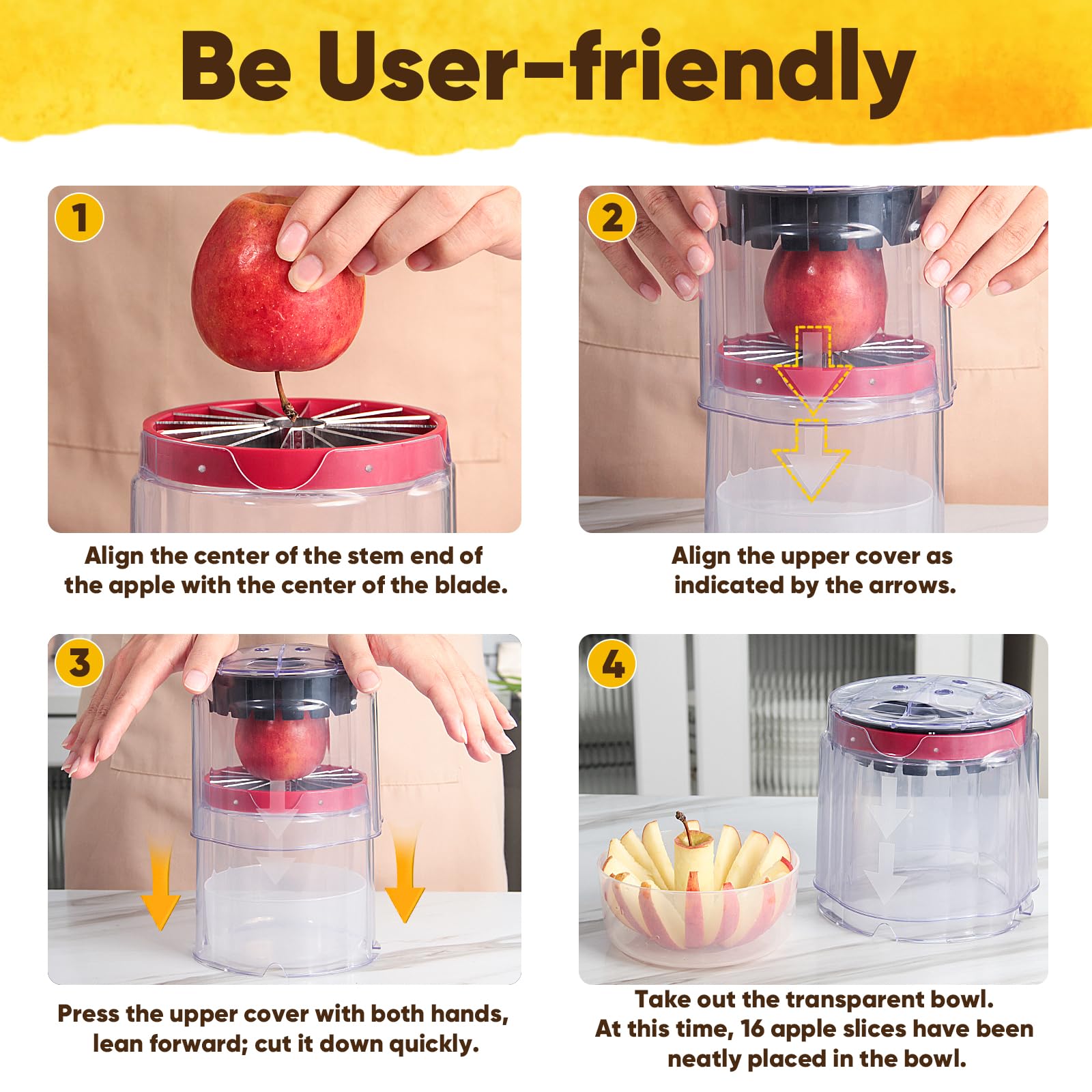 Newness Apple Slicer sturdy welded construction for long lasting use