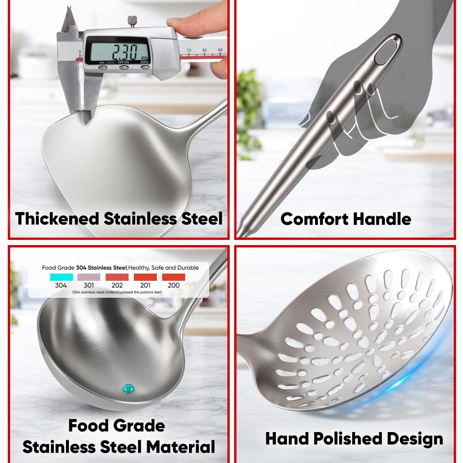 Newness carving fork in stainless steel ideal for carving meat with control