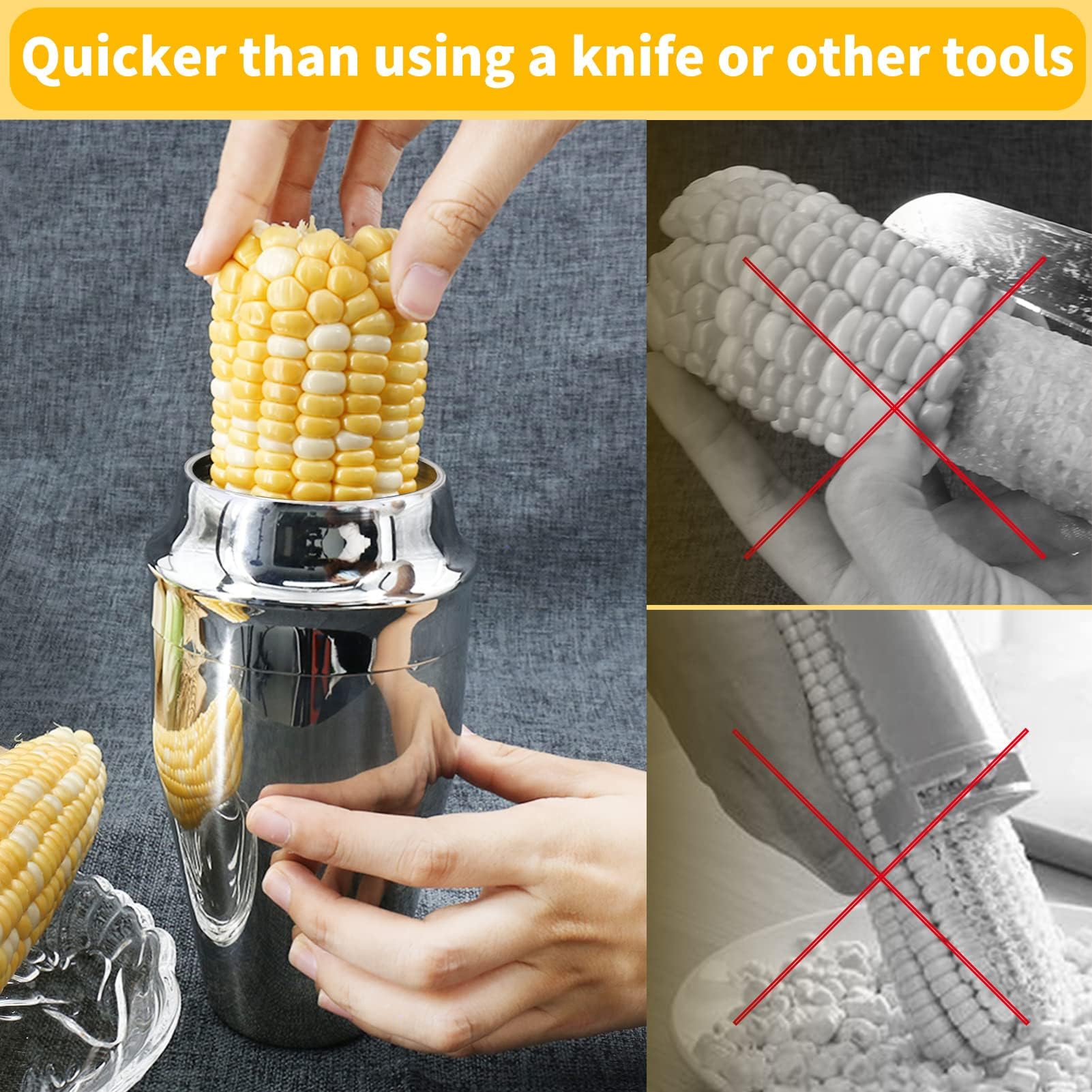 Newness corn stripper made of 304 stainless steel for durability.