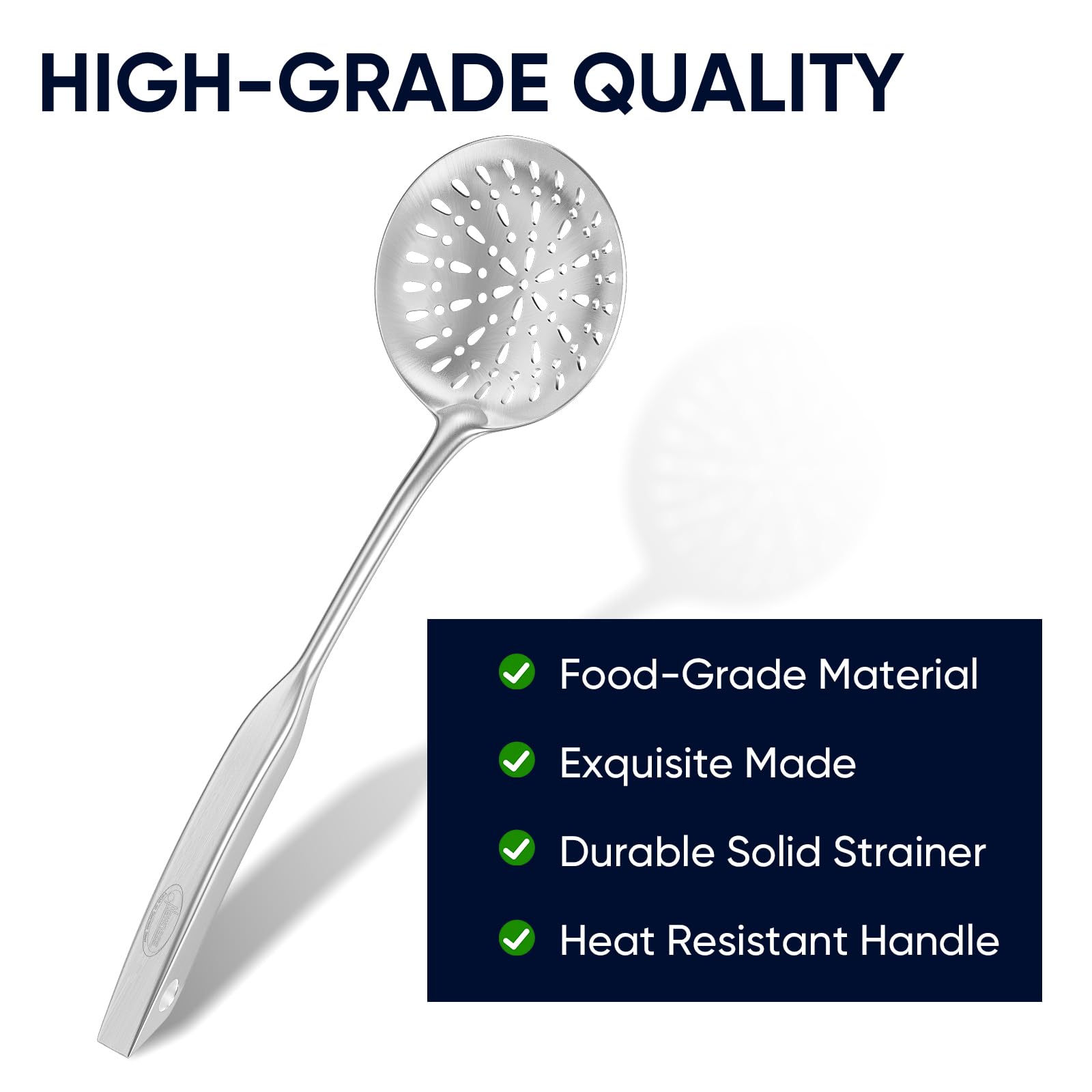 Newness 4.57-inch head diameter supports quick draining of liquids.