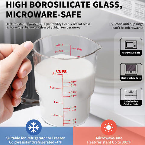 Newness easy-grip curved spout aids controlled, mess-free pouring.
