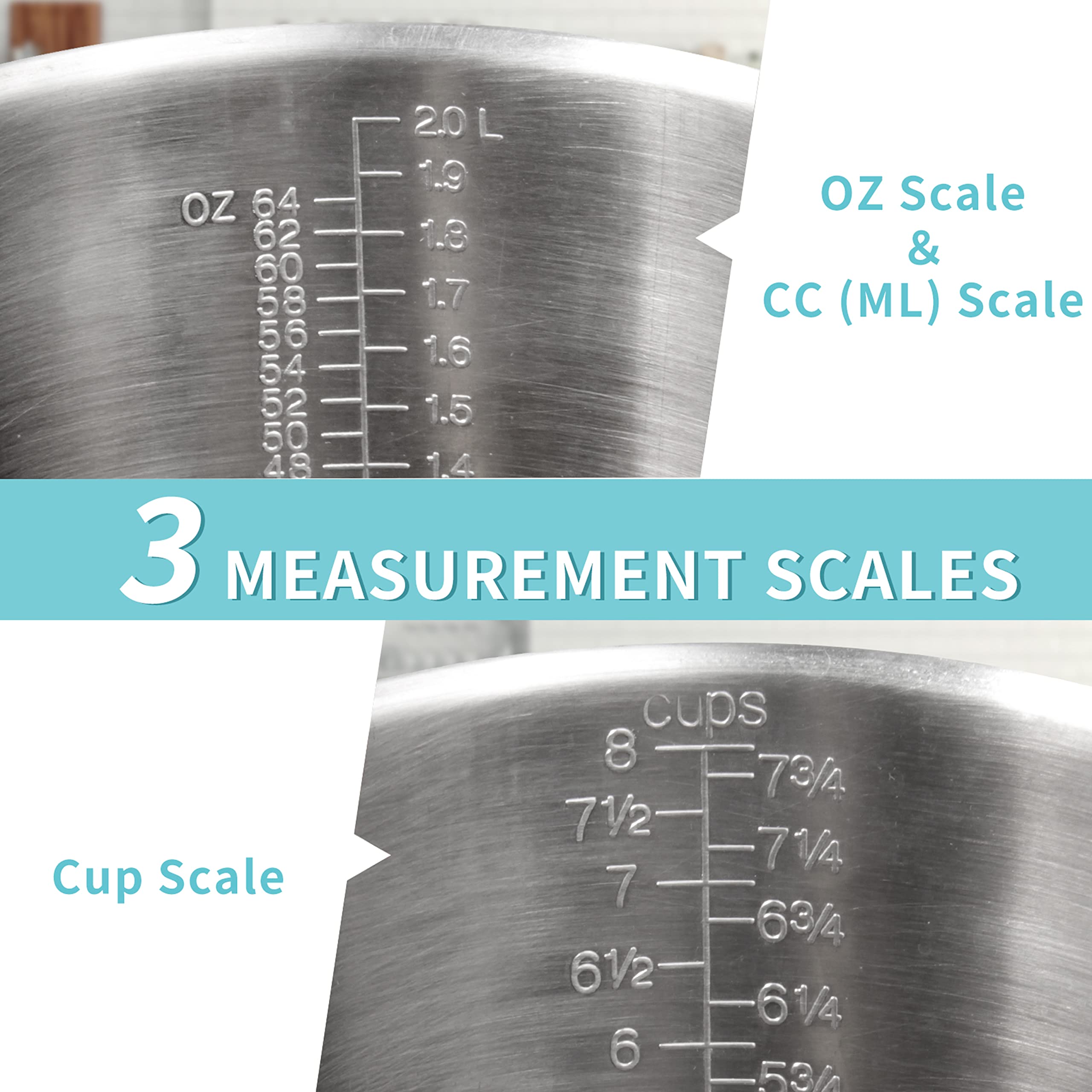 Newness measuring cup durable stainless steel for long-lasting kitchen use.