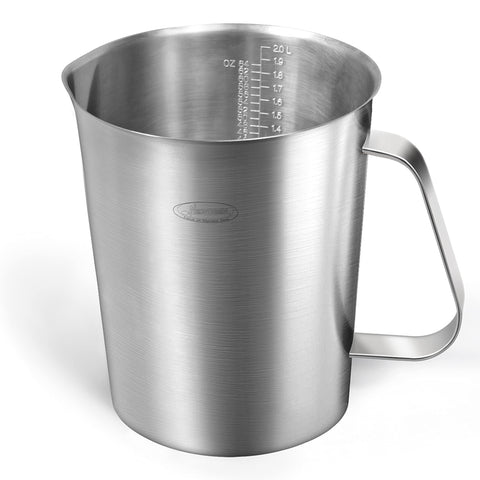 Newness measuring cup with inside scales for OZ, ML, and cup readings.