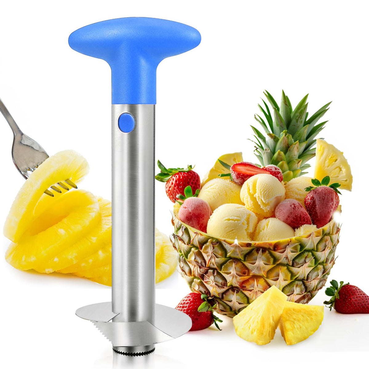 Newness pineapple corer blade, sharp edge for precise cores and clean slices