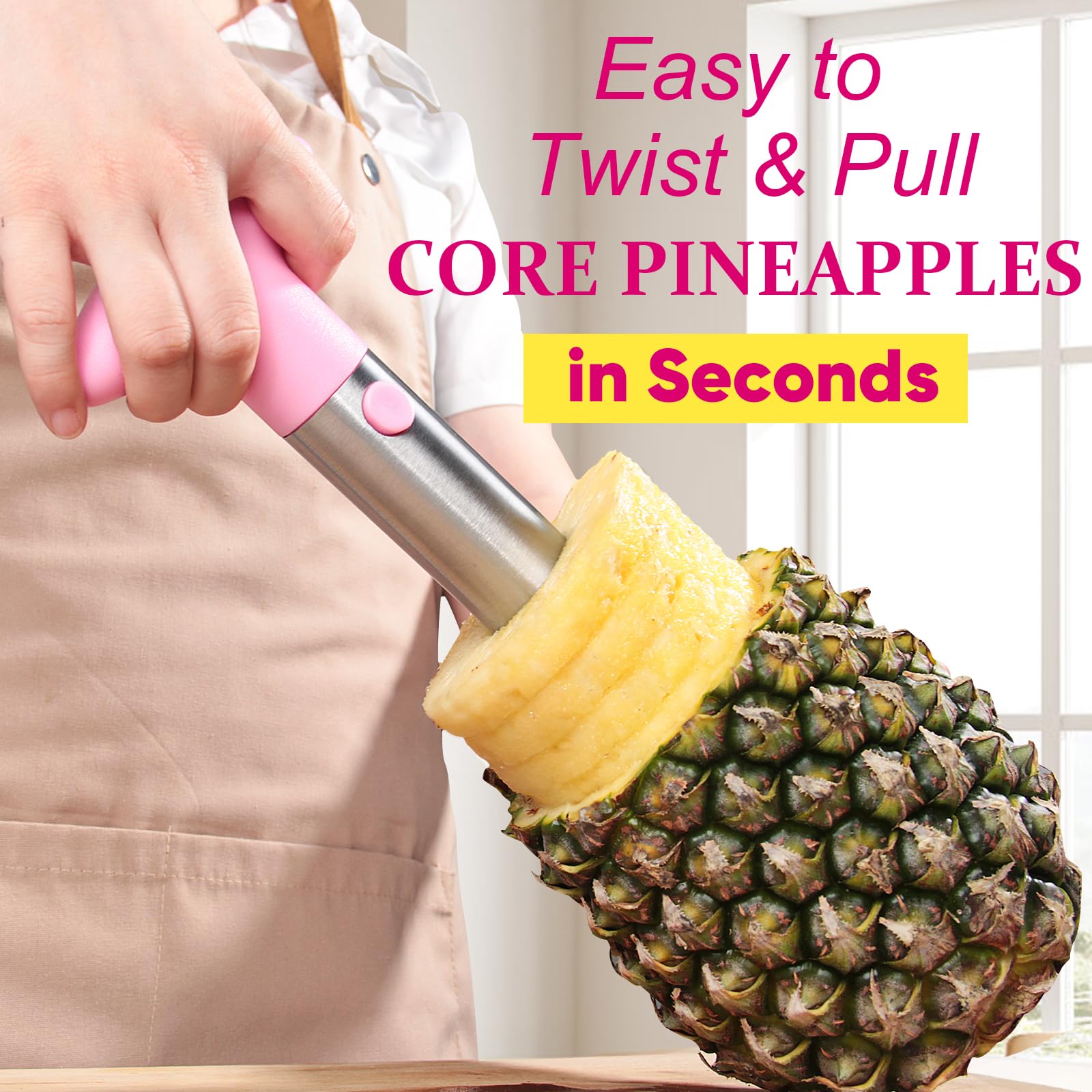 Newness Pineapple Corer is easy to clean and dishwasher-safe.