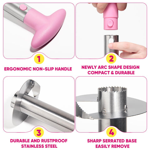 Newness Pineapple Corer ergonomic handle for comfortable, controlled twisting.