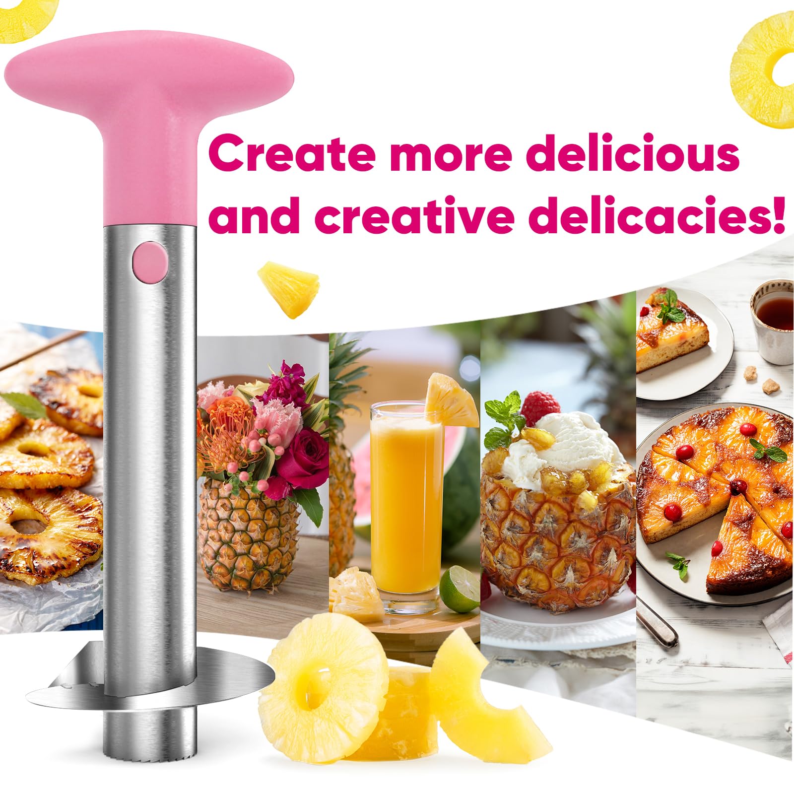 Newness Pineapple Corer leaves the shell intact for reusable bowls.
