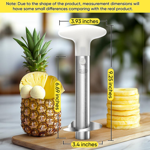 Newness pineapple corer handy for diced fruit prep.