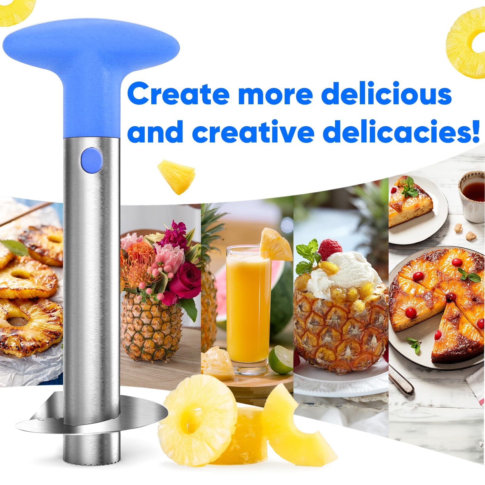 Newness pineapple diced fruit, enables quick, even pineapple pieces