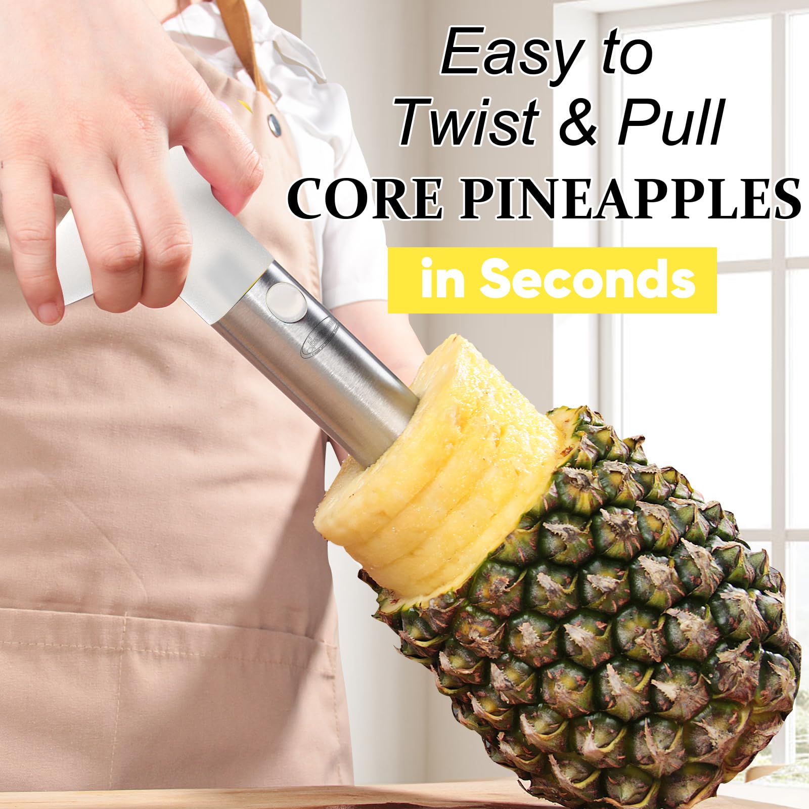 Newness pineapple corer preserves shell to use as a bowl.