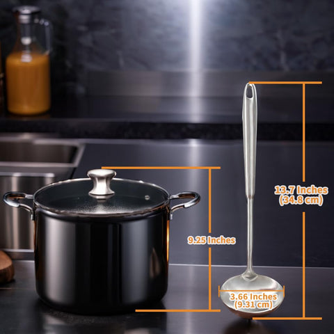 Newness Soup Ladle features integral forming for hygienic, gap-free cleaning