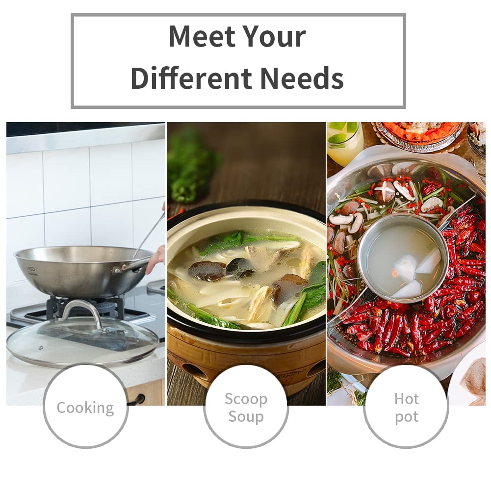 Newness Soup Ladle 13.7 inch length fits tall pots for easy serving