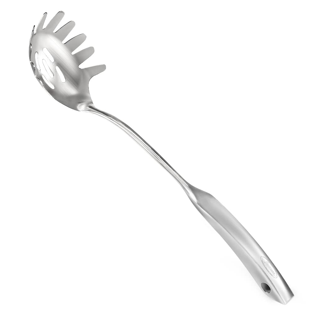 Newness Spaghetti Server showcases rustproof 304 stainless steel for reliable kitchen use.