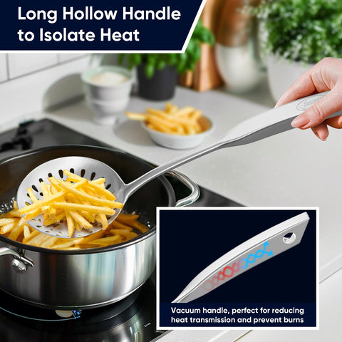 Newness triangle handle design helps secure a comfortable hold.