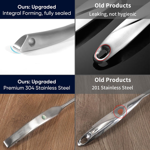 Newness vacuum ergonomic handle reduces heat transfer and improves grip.