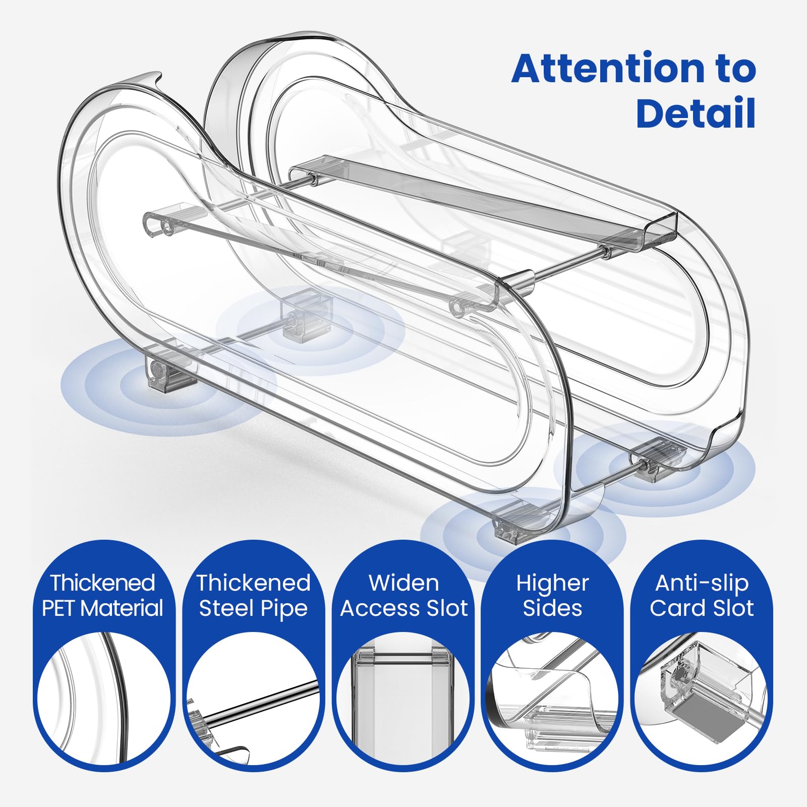 NEWNUBI clear PET material provides durable visibility for beverage storage