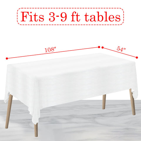NEWOOK 3-ply disposable tablecloth with waterproof layer provides spill protection