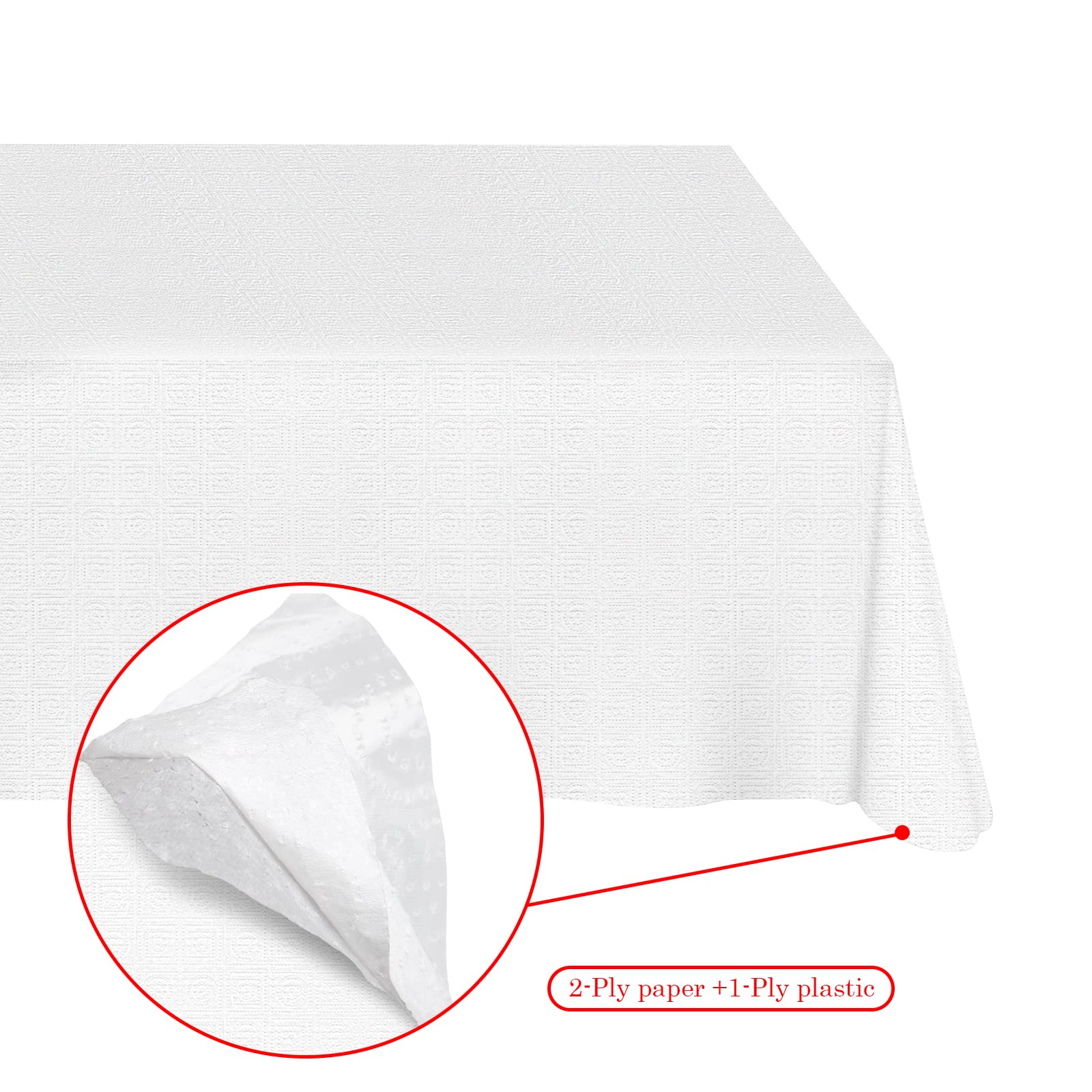 NEWOOK large 54 x 108 inch rectangle tablecloth fits most tables