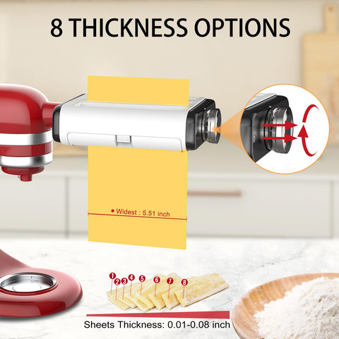 NEWSETS dough roller forms smooth sheets for consistent pasta thickness.