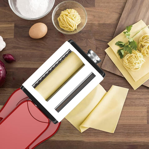 NEWSETS KitchenAid attachment enhances efficiency by rolling and cutting in one pass.
