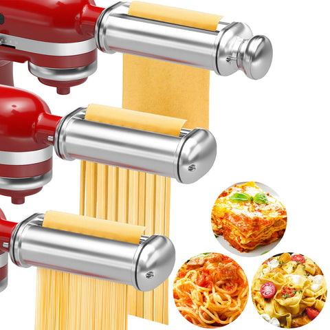 NEWSETS Pasta Maker Attachment Sheet Roller creates consistent pasta sheets for lasagna and tagliatelle