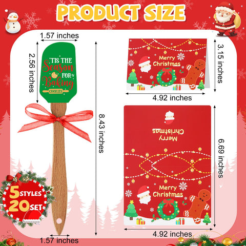 Newtay Christmas spatula patterns close-up, adding festive flair to cooking.
