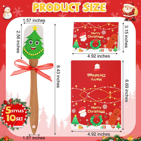 Newtay spatula Santa pattern ideal for festive baking and gifts