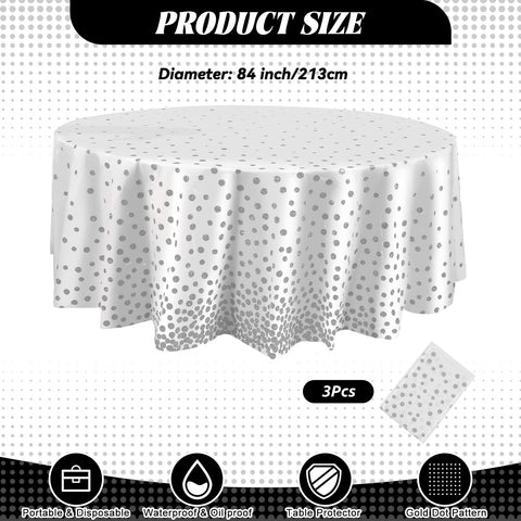 Newwiee dot-detail tablecloth closeup showing elegant pattern.