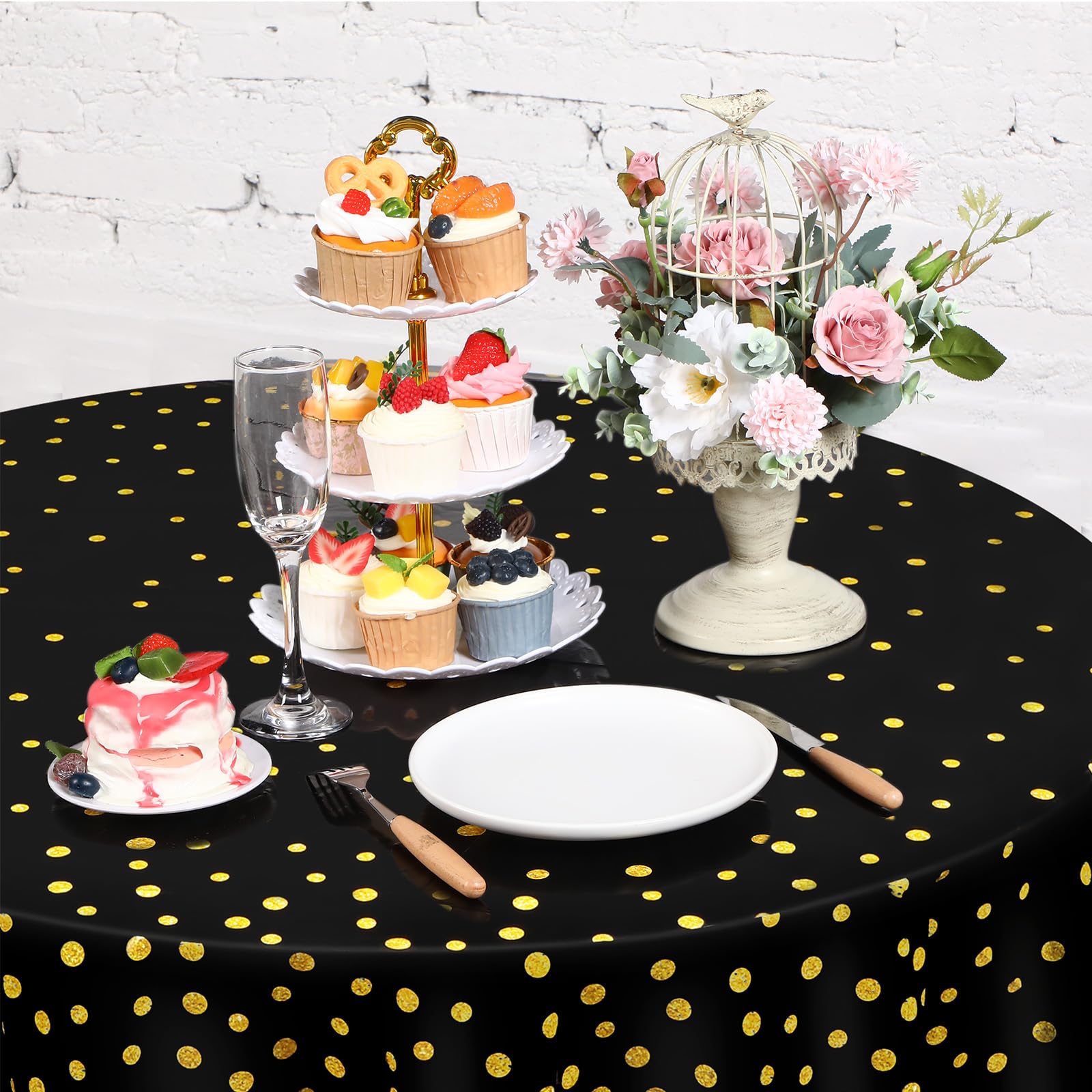 Newwiee waterproof plastic tablecloth protects surfaces during events