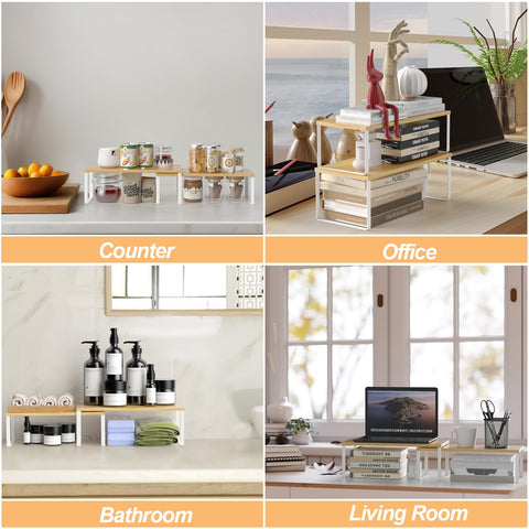 NEX countertop organizer fits on the counter to maximize space.