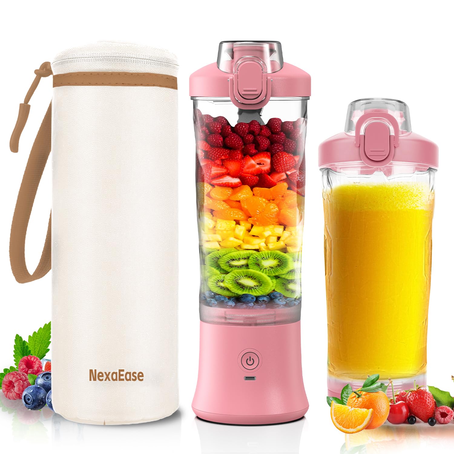 NexaEase portable blender 20oz bottle for quick smoothies on the go.