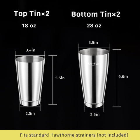 Nexsujo Boston Shaker Set dishwasher-safe for quick cleanup