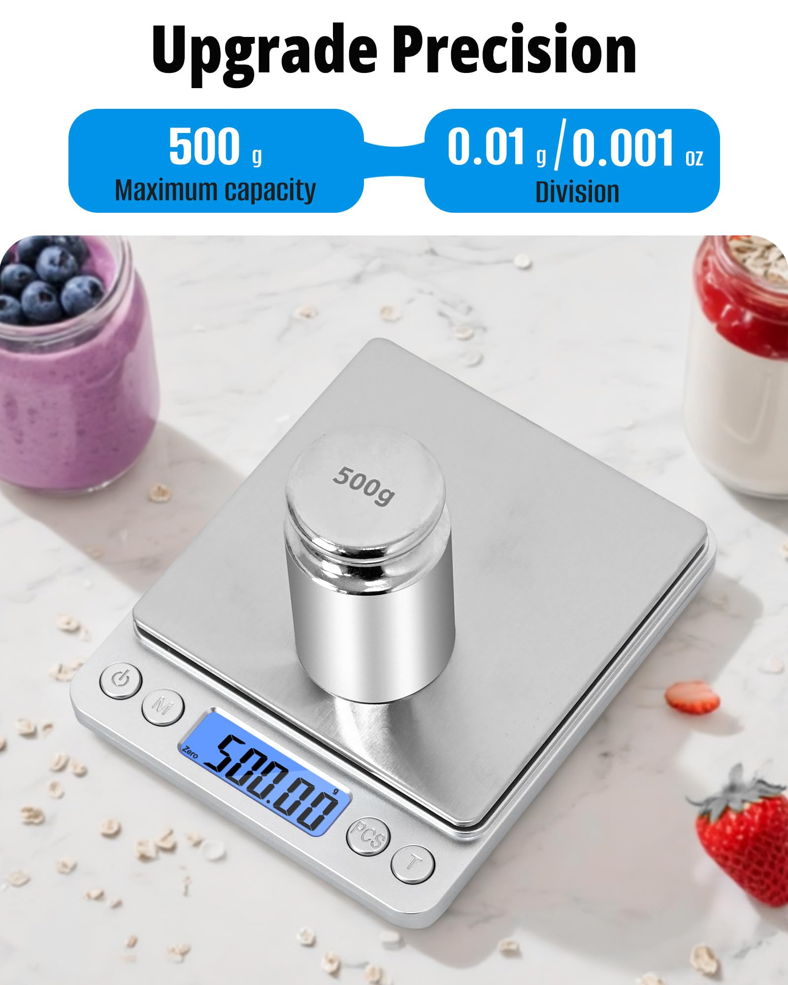 NEXT-SHINE Gram Scale supports nine measurement units for versatility