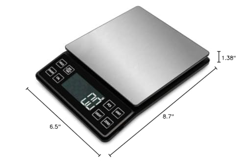 NEXT-SHINE rechargeable battery scale with USB charging option.