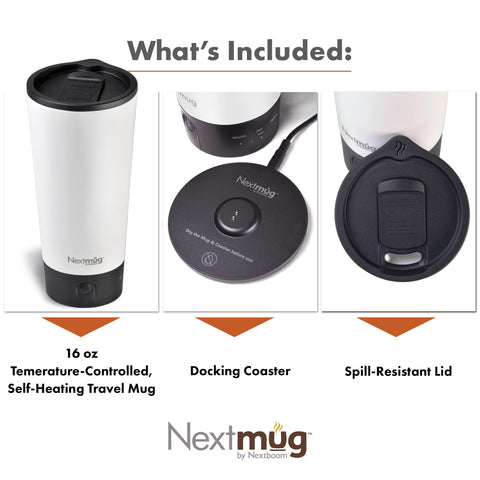 Nextmug Go onboard control lets you adjust temperature quickly on the mug