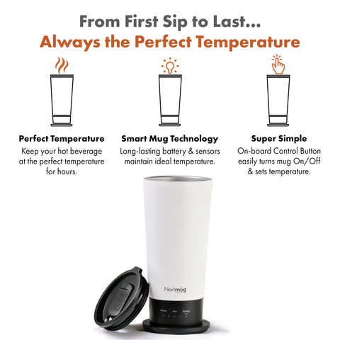 Nextmug Go spill-resistant lid keeps drinks secure during travel