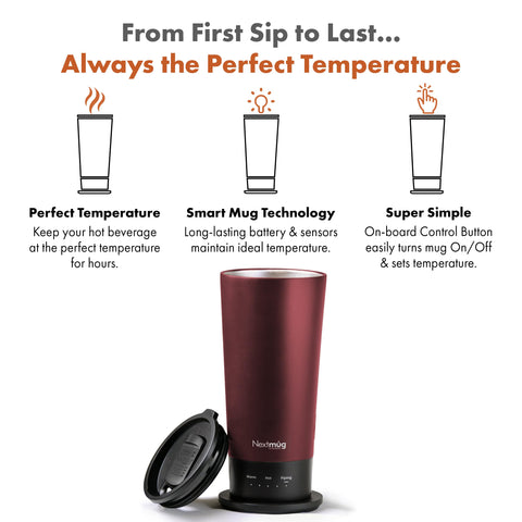 Nextmug Go spill-resistant lid prevents leaks during travel