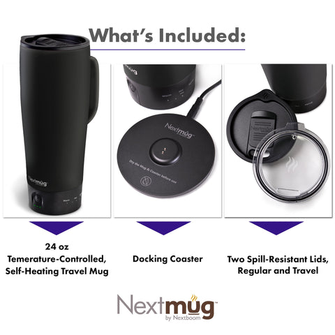 Nextmug Ultra temperature settings highlight adjustable warmth for beverages.