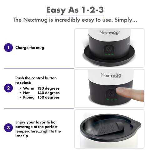 Nextmug Ultra’s 24 oz capacity fits in most cup holders for travel.