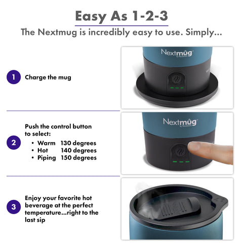 Illustration of Nextmug Ultra 24oz capacity for longer beverage enjoyment