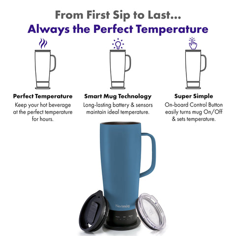 LED battery indicator on Nextmug Ultra highlights real-time status