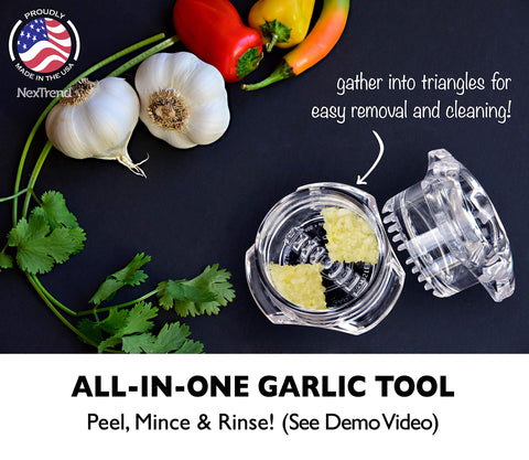 NexTrend Garlic Twister 4th Gen close-up showing precise mincing action