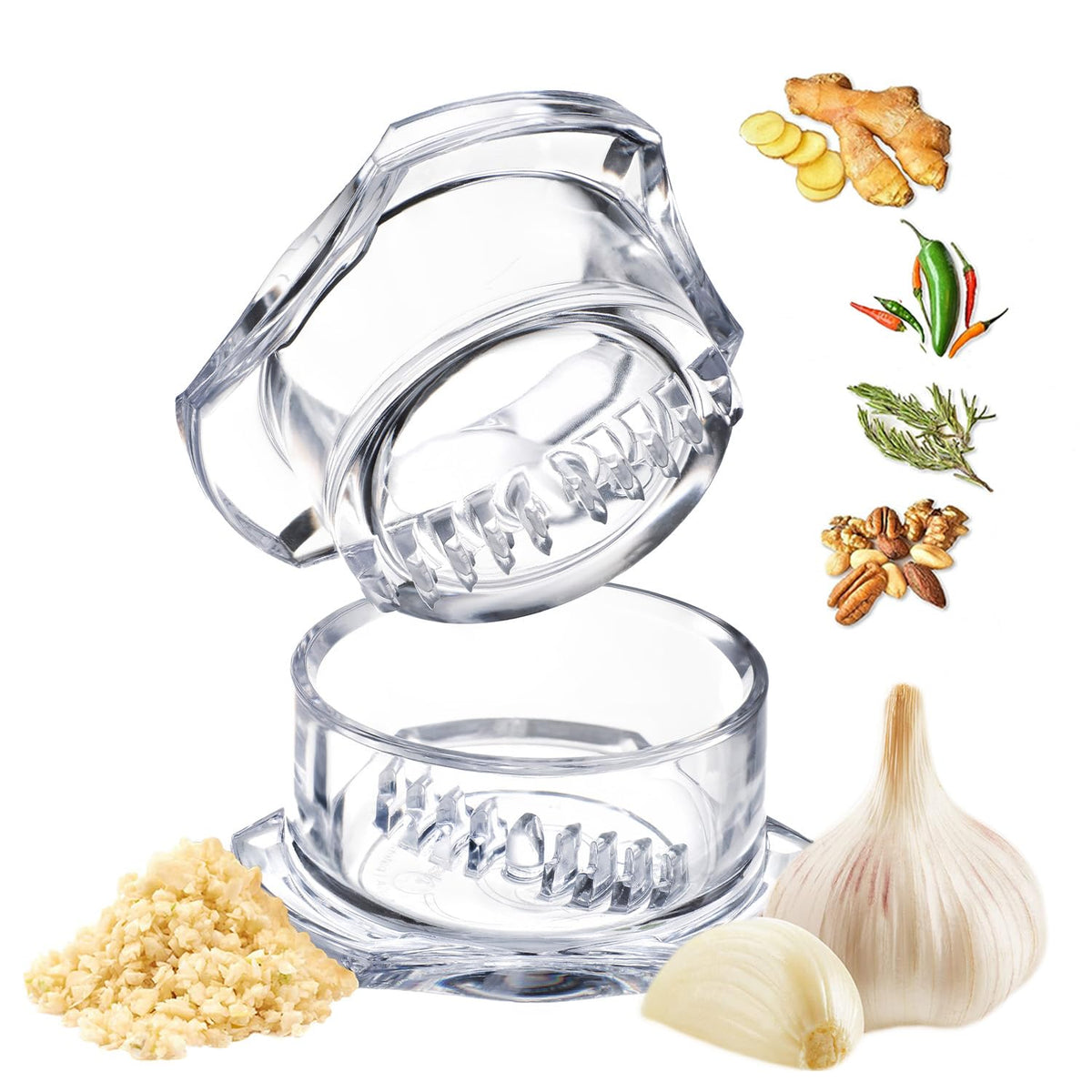 NexTrend Garlic Twister 4th Gen side view for easy garlic prep and quick mincing