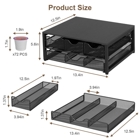 NEYCIL bottom drawer large gap holds larger capsules