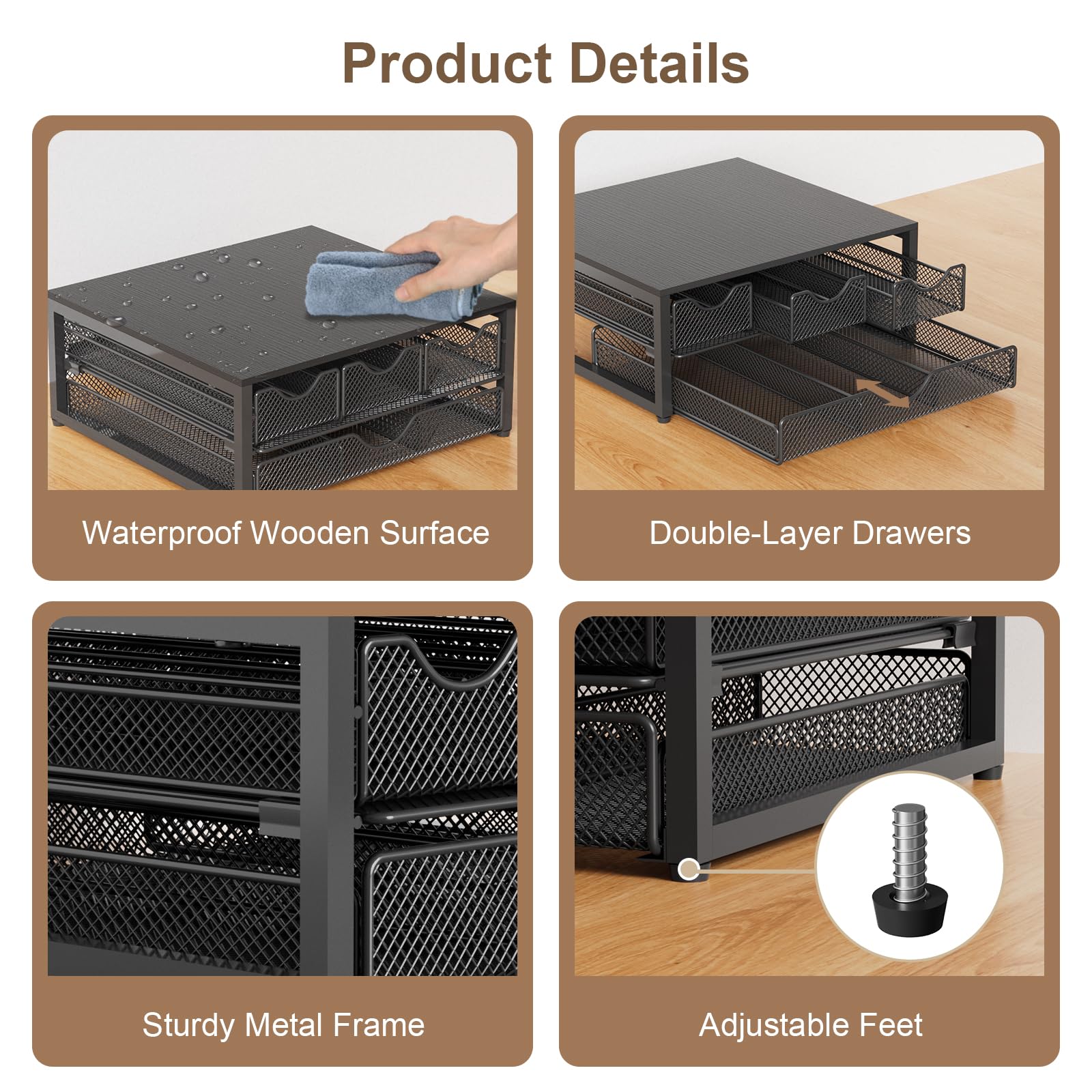 NEYCIL compact organizer suits home, office, or dorm spaces