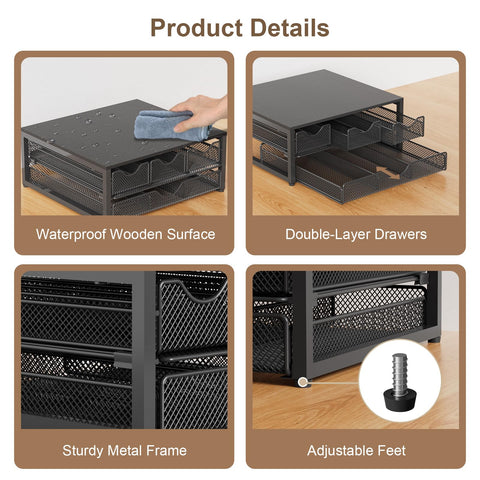 NEYCIL compact organizer suits home, office, or dorm spaces