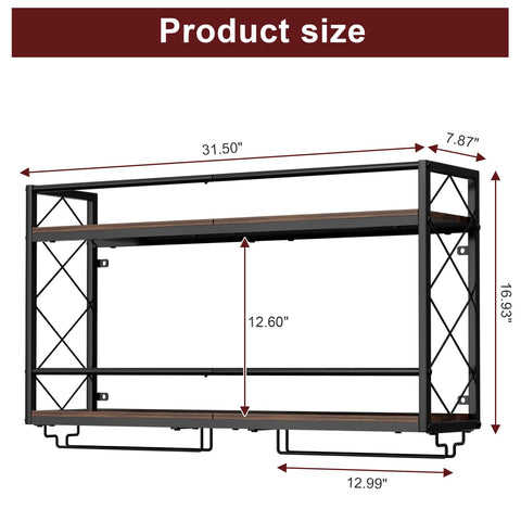 NEYCIL home wall-mounted wine rack fits kitchen and dining spaces with ease.
