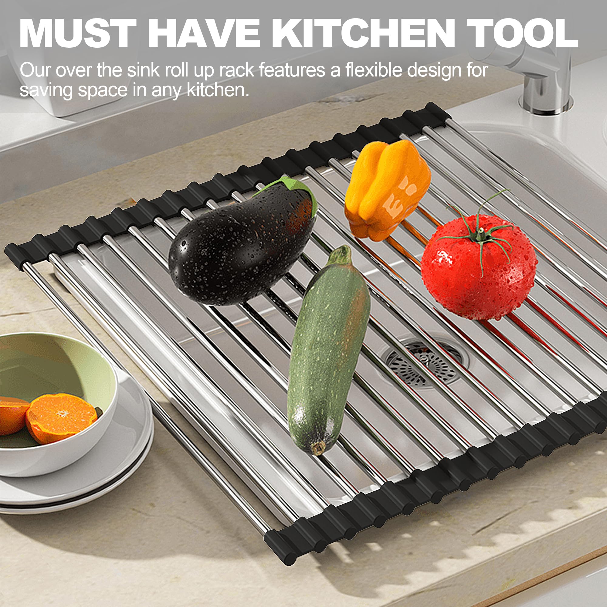 NEZUIBAN roll-up drying rack shown rolled up for compact storage